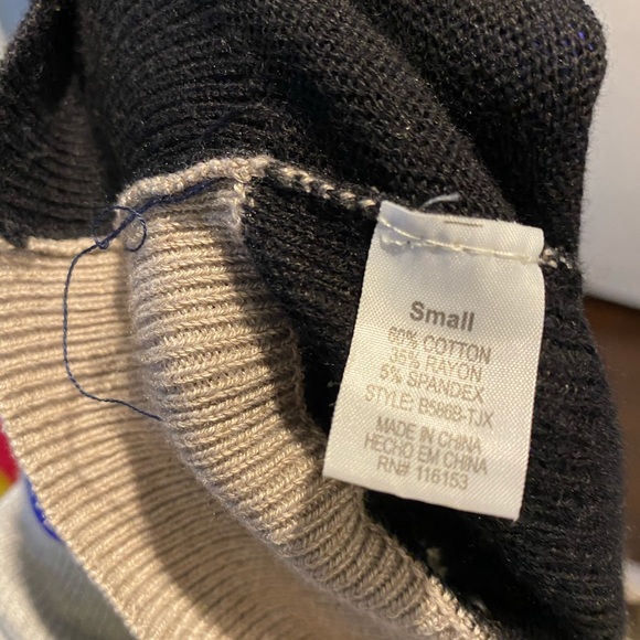 POOF Black and Gray Ribbon Print Shirt - Picture 6 of 6